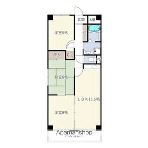 COMFORT高蔵寺(3LDK/3階)の間取り写真