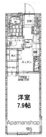 コモド飯能本町(1K/1階)の間取り写真