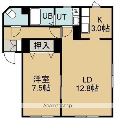 大國マンション(1LDK/1階)の間取り写真