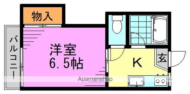 むさしのコーポ(1K/1階)の間取り写真