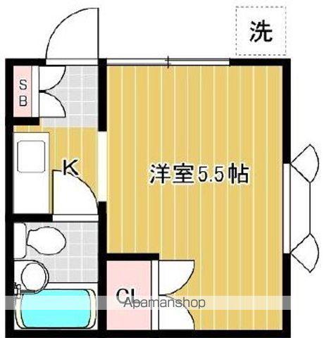 コーポTM(ワンルーム/1階)の間取り写真