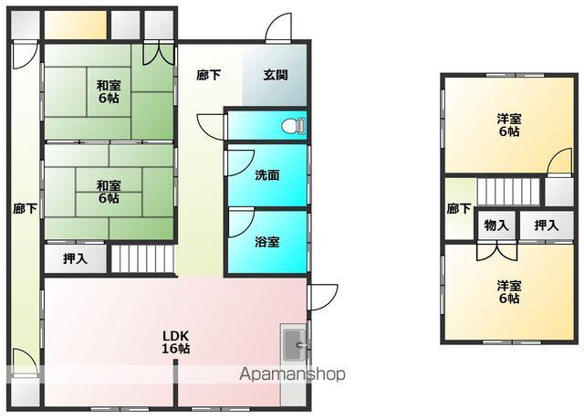 肥薩おれんじ鉄道 肥後高田駅 徒歩9分 2階建 築1年(4LDK)の間取り写真
