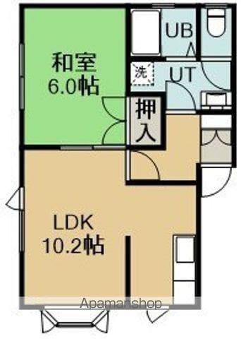 恵ハイツ(1LDK/1階)の間取り写真