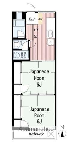 第2グリーンコーポラス(2DK/4階)の間取り写真