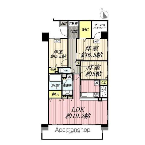 デュオスイートTX(3LDK/4階)の間取り写真