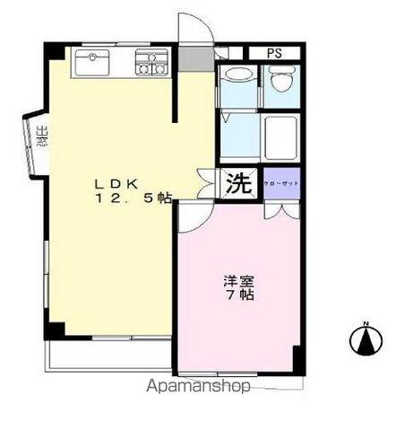 ラ・ベルセゾン(1LDK/1階)の間取り写真