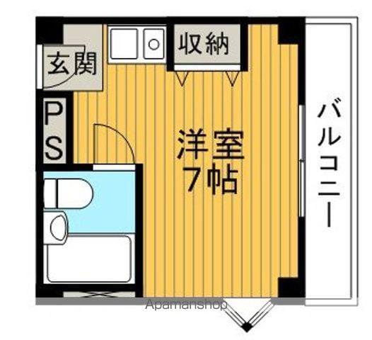 VILLA蛍池(ワンルーム/2階)の間取り写真