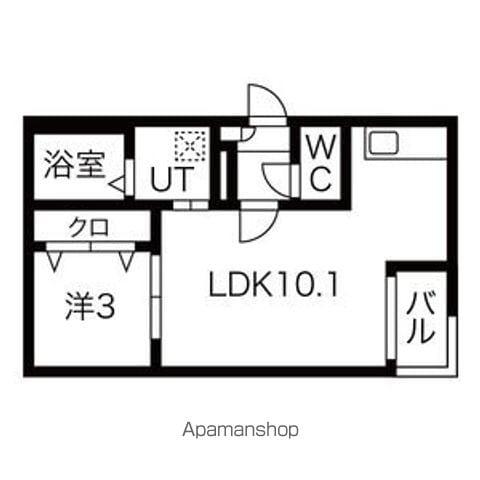 WARREN NAKASHIOTA4(1LDK/2階)の間取り写真