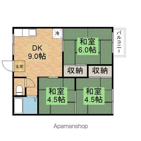 シャルム瀬田(3LDK/2階)の間取り写真