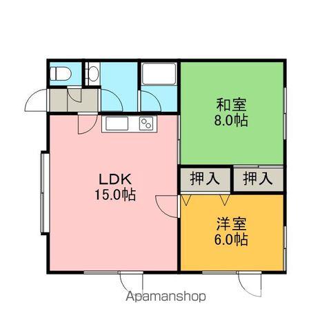 セトル柏陽Ⅱ(2LDK/2階)の間取り写真