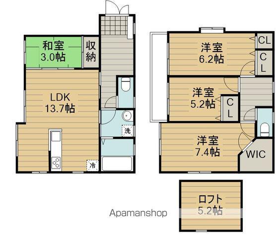 西武鉄道国分寺線 鷹の台駅 徒歩20分 2階建 築11年(4SLDK)の間取り写真
