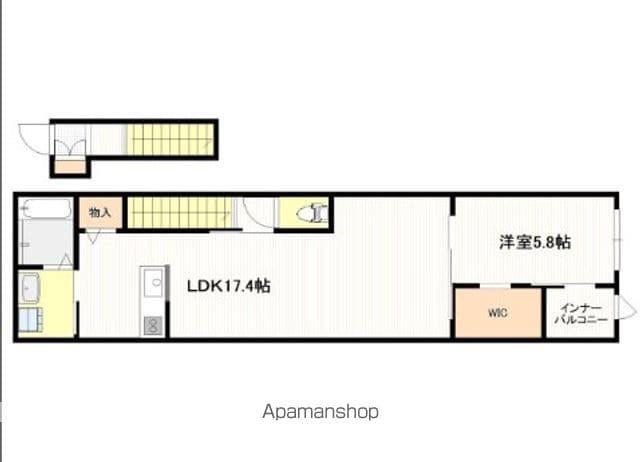 ボン・クレー和木(1SLDK/2階)の間取り写真