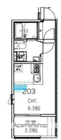 アンベリール北赤羽(1DK/2階)の間取り写真