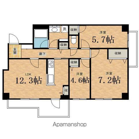 豊田ハウス(3LDK/1階)の間取り写真