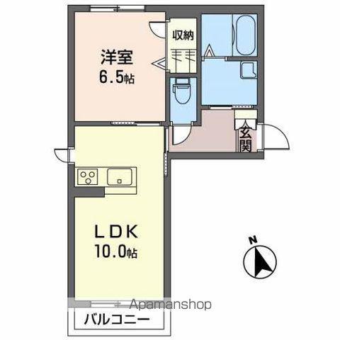 ウィローズガーデン(1LDK/1階)の間取り写真