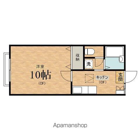 シャルマン日野(1K/1階)の間取り写真