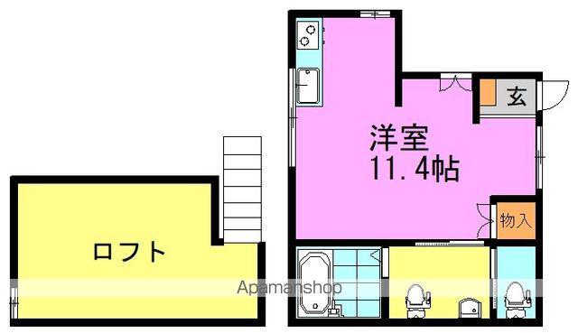 オリヴィエ(ワンルーム/1階)の間取り写真