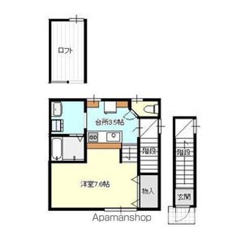 プログレス(1K/2階)の間取り写真