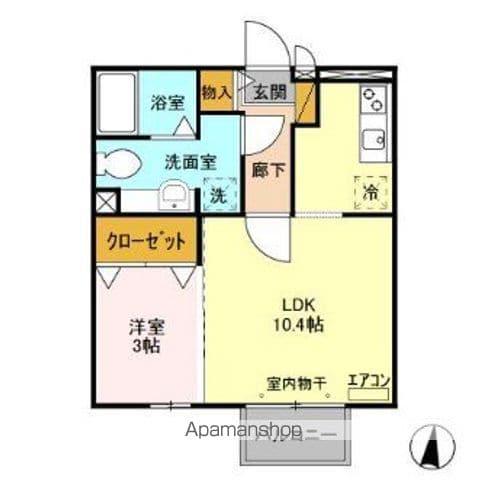 サニーハウスE(1LDK/1階)の間取り写真