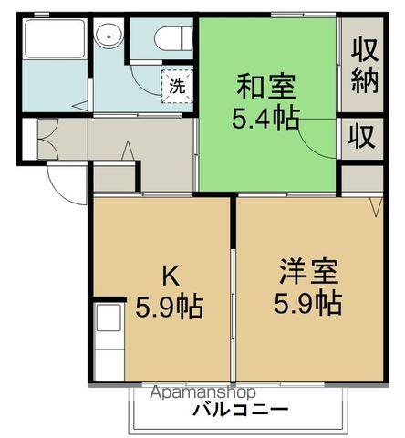 グランドゥール1(2K/2階)の間取り写真