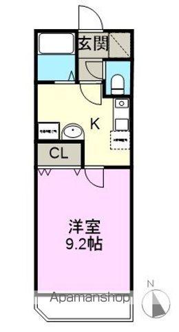 飛騨金山ハイツ(1K/2階)の間取り写真