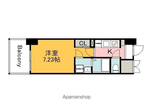 BLOOM大須賀町(1K/4階)の間取り写真