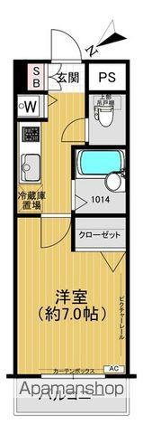 メインステージ野方駅前(1K/1階)の間取り写真