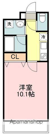 クレセール河原町(1K/3階)の間取り写真