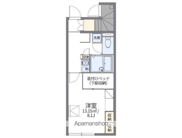 レオパレスプラビエ(1K/1階)の間取り写真