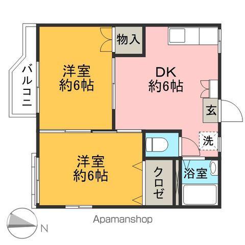 コーポセンチュリー(2DK/2階)の間取り写真