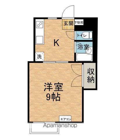 グレースハイツ(1K/2階)の間取り写真