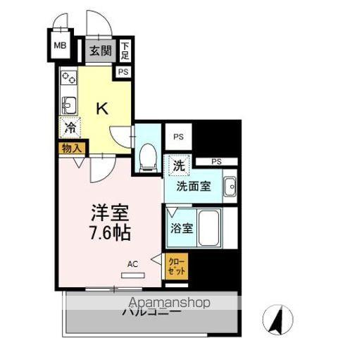 BEL SPAZIO ISSHA(1K/5階)の間取り写真