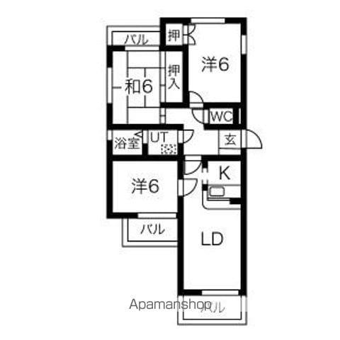 ボゥリーブ庄内(3LDK/1階)の間取り写真