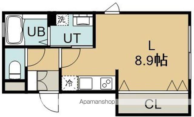 AMBITION深堀A(1K/1階)の間取り写真