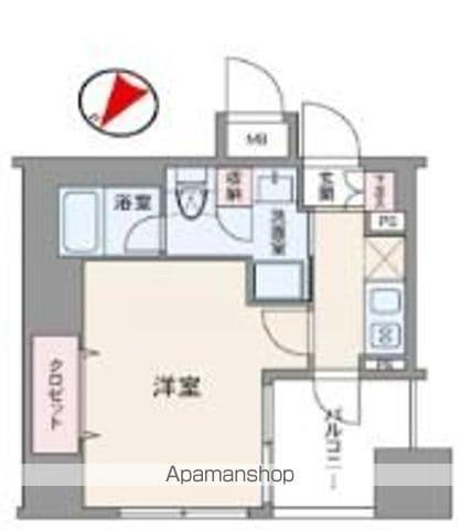 ZOOM新宿南SECOND(1K/2階)の間取り写真
