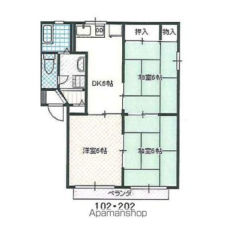 ソフィア A棟(3DK/1階)の間取り写真