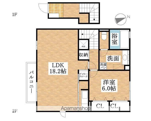 リリーフ佳(1LDK/2階)の間取り写真