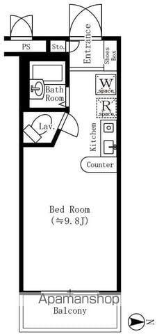 スピティ落合(1K/1階)の間取り写真