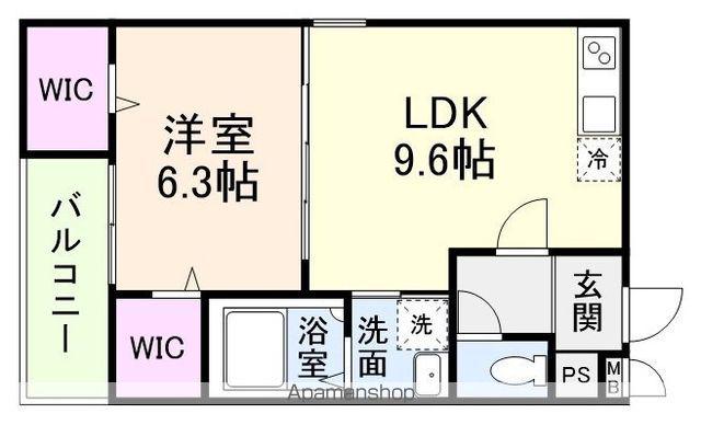 フジパレス鶴原(1LDK/2階)の間取り写真