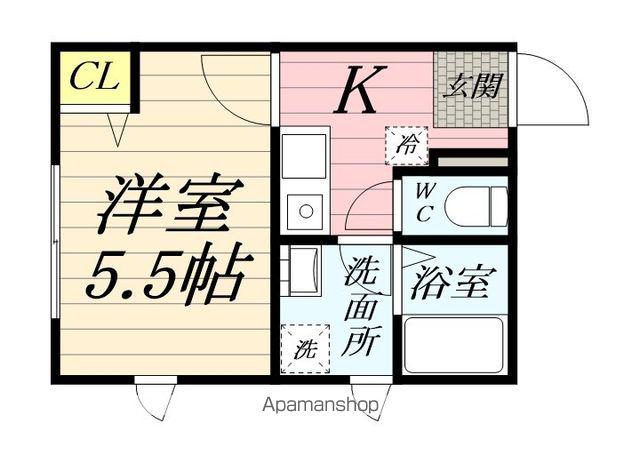 COTO(1K/2階)の間取り写真