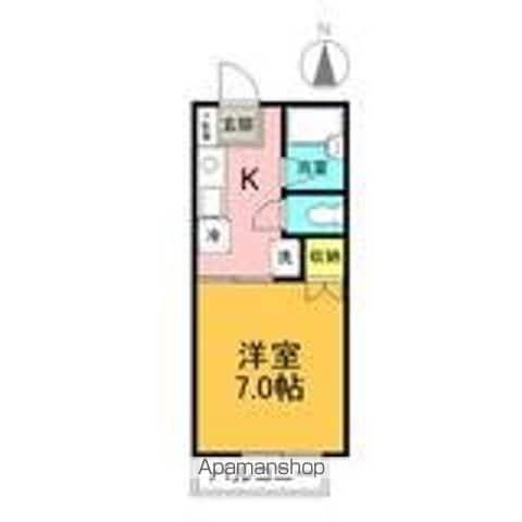 メゾンTKC(1K/1階)の間取り写真