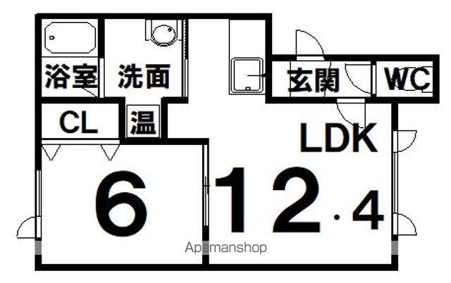 BELL CREST(1LDK/2階)の間取り写真
