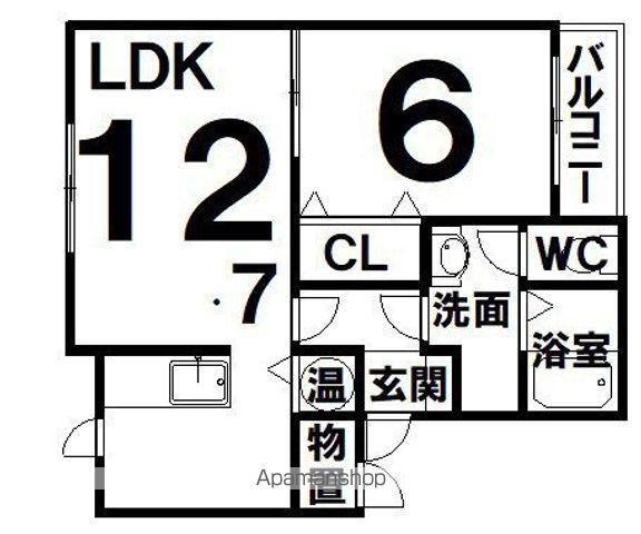 イーグルⅡ(1LDK/3階)の間取り写真
