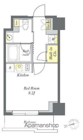 プライムメゾン清澄白河(ワンルーム/3階)の間取り写真