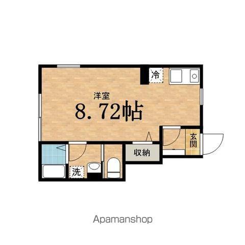 CHELSEA日野(ワンルーム/1階)の間取り写真