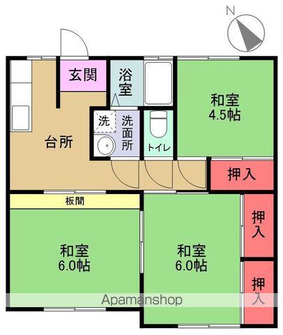 ファミーユITO(3K/1階)の間取り写真