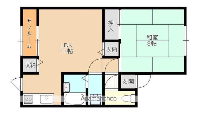 メイユールベルメゾン(1LDK/2階)の間取り写真
