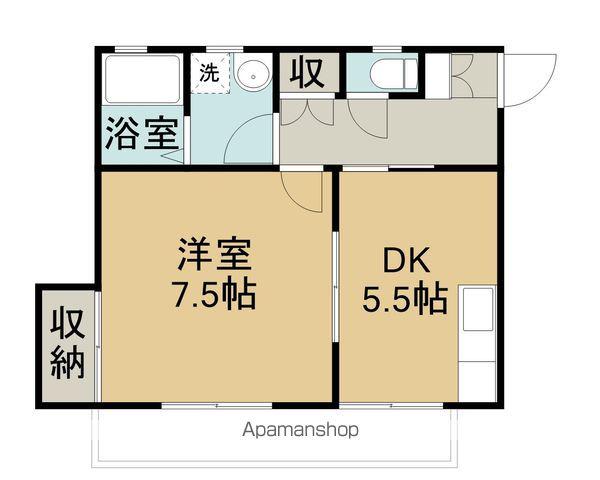 エメラルドグリーンハイツ(1DK/2階)の間取り写真