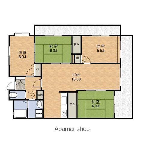 ふぁみーゆ日根野(4LDK/6階)の間取り写真