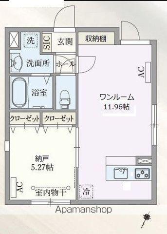 PASEO目黒2(1LDK/1階)の間取り写真